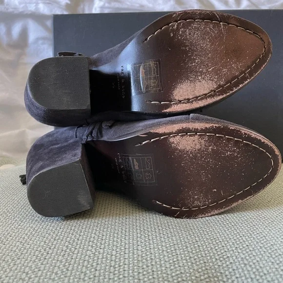 Rag & Bone suede Margot fringe booties in gray - Picture 6 of 7